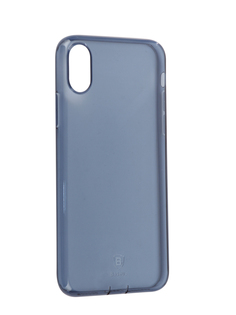 Аксессуар Чехол Baseus Simple With Pluggy TPU для APPLE iPhone X Transparent Blue ARAPIPHX-A03