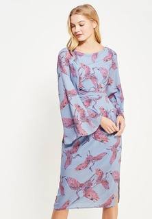 Платье LOST INK PRINTED TIE WAIST COLUMN DRESS