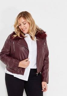 Куртка кожаная LOST INK PLUS PU JACKET WITH FAUX FUR TRIM