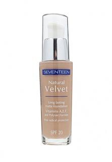 Тональное средство Seventeen Seventeen. длительного действия, тон 4  "NATURAL VELVET LONG LASTING MATTE FOUNDATION"