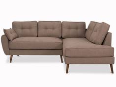 Угловой диван vogue (myfurnish) коричневый 227x88x91 см.