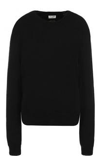 Вязаный пуловер с круглым вырезом Saint Laurent