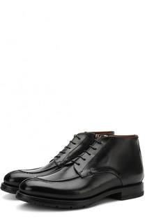 Кожаные ботинки на шнуровке с молнией W.Gibbs