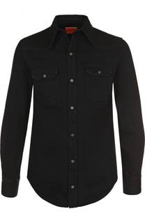 Джинсовая рубашка на кнопках CALVIN KLEIN 205W39NYC