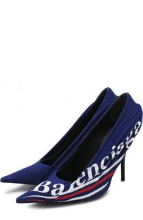 Текстильные туфли Knife с логотипом бренда Balenciaga