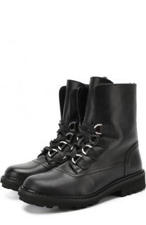 Кожаные ботинки на молнии со шнуровкой Dolce &amp; Gabbana