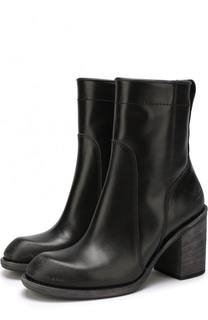 Кожаные ботильоны на массивном каблуке Haider Ackermann