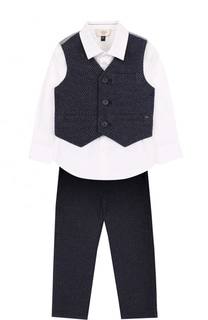 Комплект из рубашки с жилеткой и брюк Armani Junior