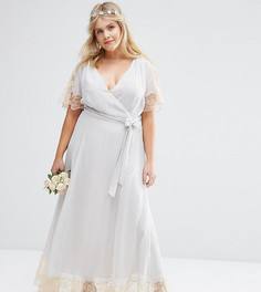 Платье макси ASOS CURVE WEDDING - Серый