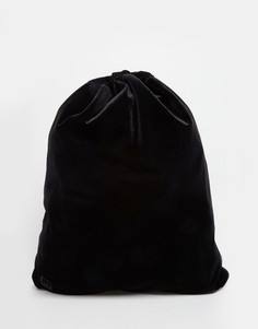 Бархатный рюкзак со шнурком Mi-Pac - Черный