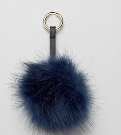 Брелок для ключей с темно-синим помпоном из искусственного меха My Accessories - Темно-синий