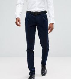 Темно-синие фактурные брюки зауженного кроя с полосками по бокам ASOS TALL - Темно-синий