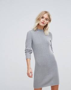 Вязаное платье мини Esprit - Серый