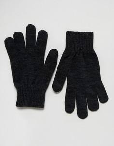 Темно-серые перчатки для сенсорных гаджетов Levis - Серый