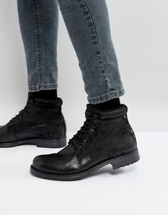 Кожаные ботинки на шнуровке Jack & Jones Justin - Черный
