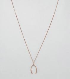 Ожерелье с покрытием из розового золота и подвеской в виде кости Katie Mullally - Золотой