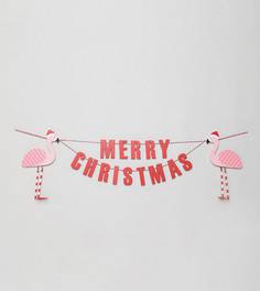 Новогоднее украшение с фламинго Sass & Belle - Мульти