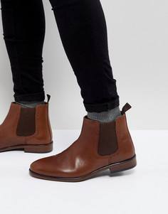Светло-коричневые кожаные ботинки челси Burton Menswear - Рыжий