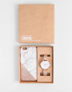Подарочный набор из чехла для телефона и часов ASOS - Медный