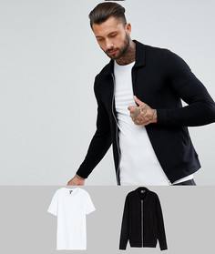 Комплект с курткой Харрингтон и черной обтягивающей футболкой ASOS, СКИДКА - Мульти