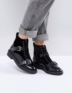 Кожаные ботинки с пряжками Office Asteroid - Черный