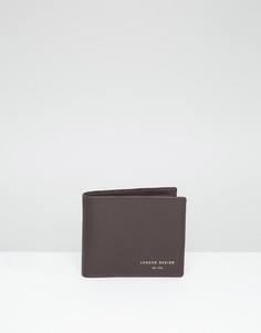 Темно-коричневый кожаный бумажник New Look - Коричневый