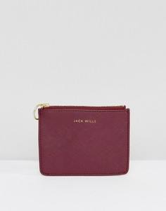 Фактурный кошелек для монет из искусственной кожи Jack Wills - Красный