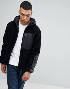 Флисовая куртка на молнии с капюшоном Bellfield - Черный