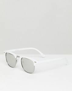 Бело-серебристые солнцезащитные очки в стиле ретро Jeepers Peepers - Серебряный