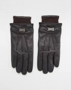 Кожаные перчатки Ted Baker Quiff - Черный