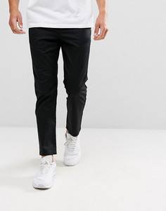 Черные укороченные чиносы узкого кроя ASOS - Черный