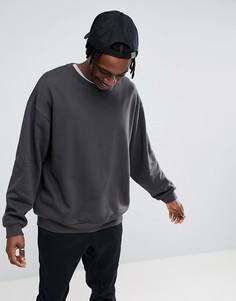 Свободный черный свитшот ASOS - Черный