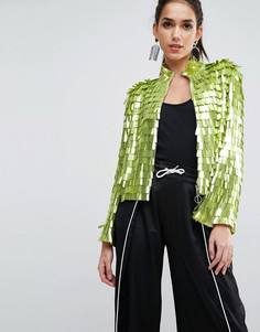 Пиджак-кимоно с пайетками ASOS Premium - Зеленый
