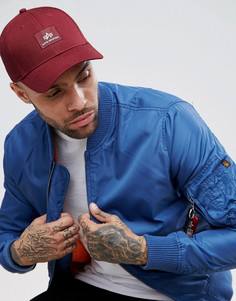 Бордовая бейсболка с логотипом Alpha Industries X-Fit - Красный
