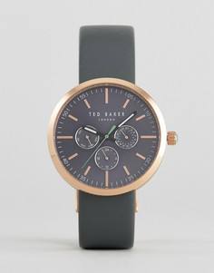 Серые часы с кожаным ремешком Ted Baker Jack - Серый