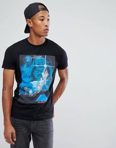 Футболка с принтом в стиле ретро Star Wars ASOS - Черный