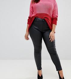 Байкерские джинсы скинни с покрытием Simply Be Chloe - Черный