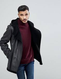 Черная куртка с искусственной овчиной Goosecraft - Черный