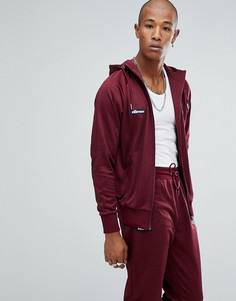 Бордовый худи на молнии Ellesse Poly Tricot - Красный