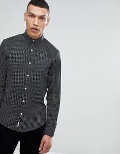 Черная рубашка со сплошным принтом Lindbergh - Черный