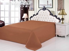 Простынь Valtery PRC-04 220x240 Простынь Сатин Chocolate