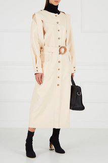 Кожаное платье-миди Ruban