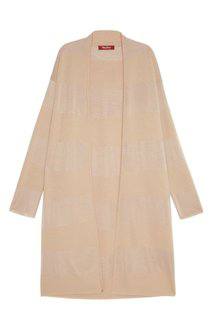 Бежевый кардиган из шелка и шерсти Olbia Max Mara