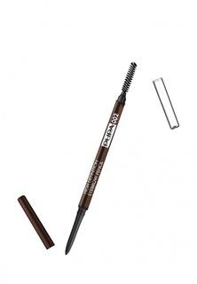 Карандаш для бровей Pupa HIGH DEFINITION EYEBROW PENCIL, тон 002 Коричневый