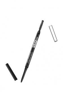 Карандаш для бровей Pupa HIGH DEFINITION EYEBROW PENCIL, тон 004 Экстра-темный