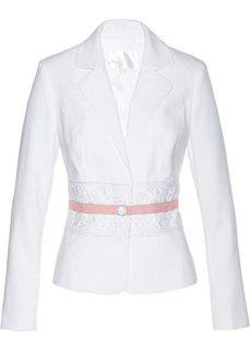 Пиджак с кружевной отделкой (кремовый/нежно-розовый) Bonprix