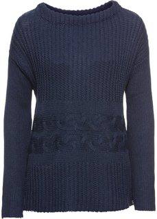 Пуловер (темно-синий) Bonprix
