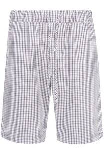 Хлопковые домашние шорты в клетку Hanro