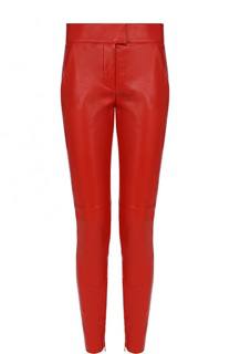Однотонные кожаные брюки-скинни Givenchy