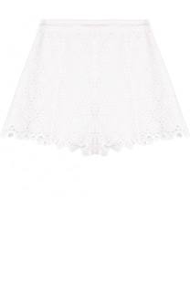 Хлопковые кружевные мини-шорты Zimmermann